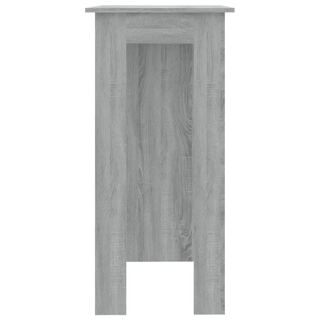 Tavolino da Bar con Ripiani Grigio Sonoma 102x50x103,5 cm 812964