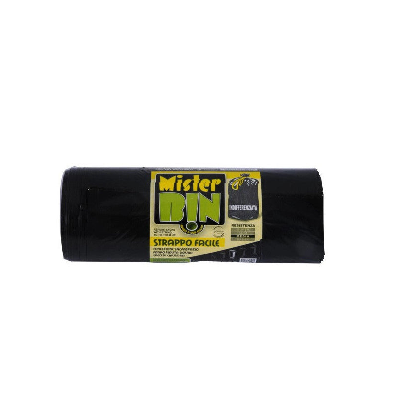 Sacco Imm.Legacci Nero 77X110 G 75 Pz 10 Mr.Bin