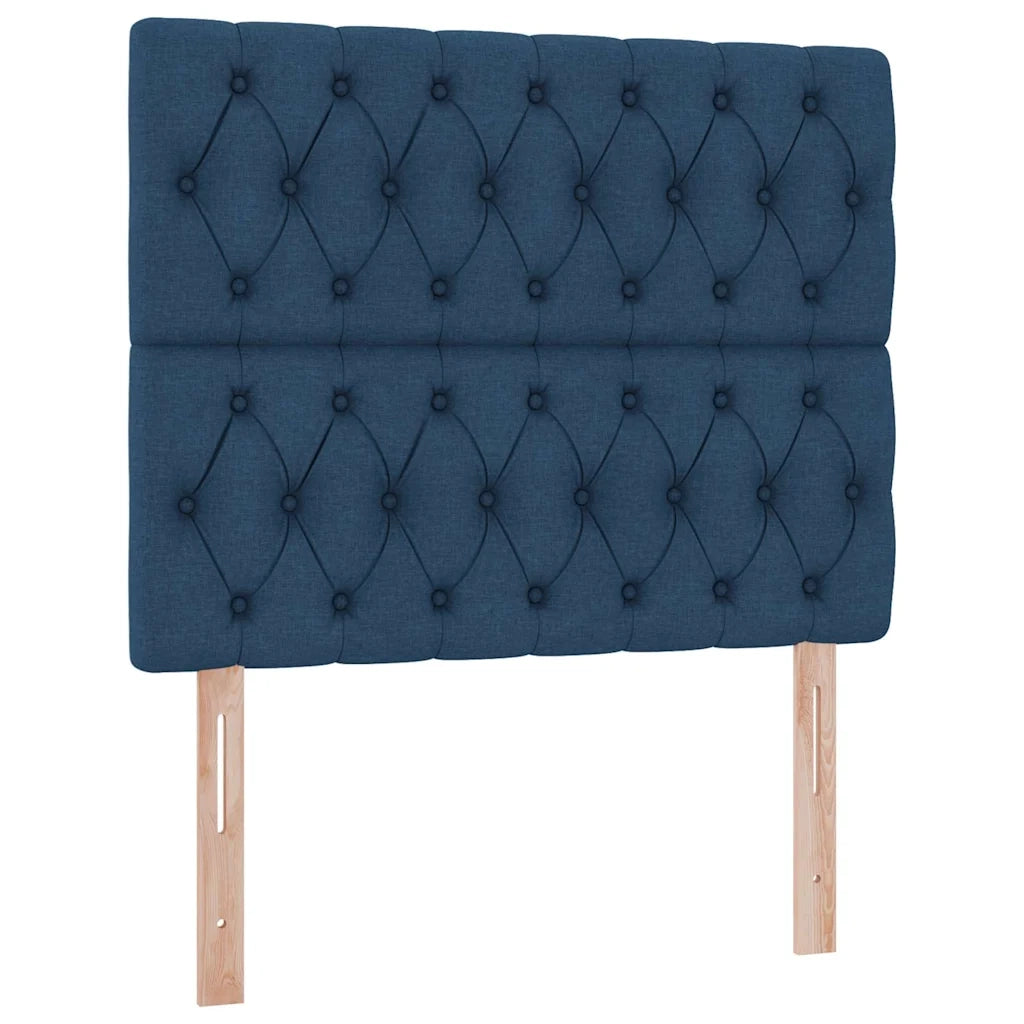 Letto con contenitore e materasso Blu 120 x 190 cm Tessuto