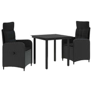 Set Tavolo da Salotto con cuscino con cuscino 3 pcs Nero 3422472