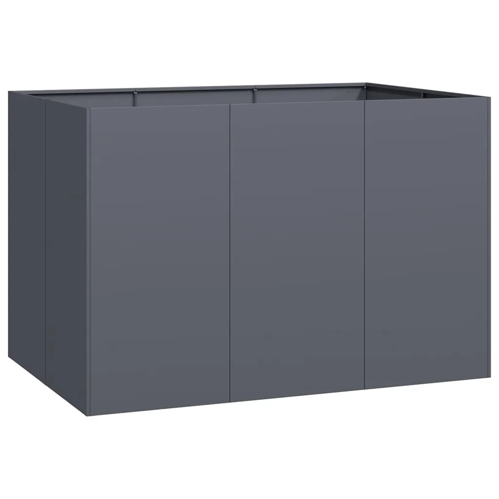 Fioriera Antracite 120x80x80 cm in Acciaio 860789