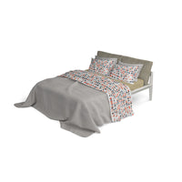 Set Lenzuola Singolo con Stampa Sopra Sotto e Federe Sketch