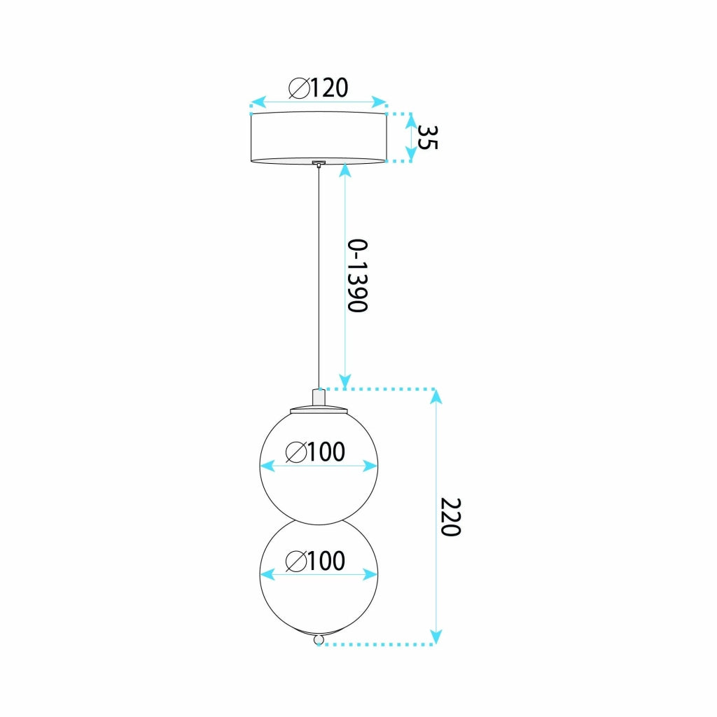 Lampada A Sospensione A Led Lhj117-2cp Oro Spazzolato