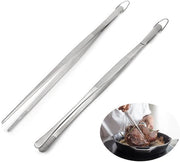 Pincetta da cucina professionale - 30 cm - 2 pezzi - acciaio inossidabile - argento