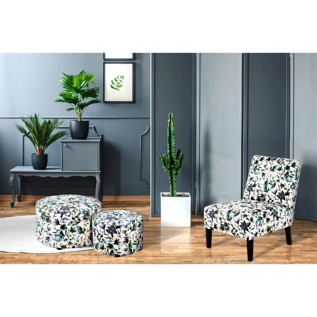 Poltrona design Indira 210 Flower con stampa floreale