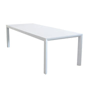 TAVOLO HOUSTON ALLUNGABILE 160/240 X 100 X H75 CM IN ALLUMINIO BIANCO