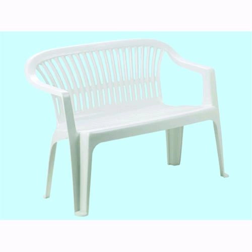 Panchina  Diva in resina da Giardino / Esterno Colore bianco. Dimensioni 114x55xH82 cm