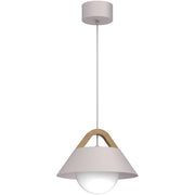 Lampada sospesa Funda 1xE27 cashmere legno Luminex