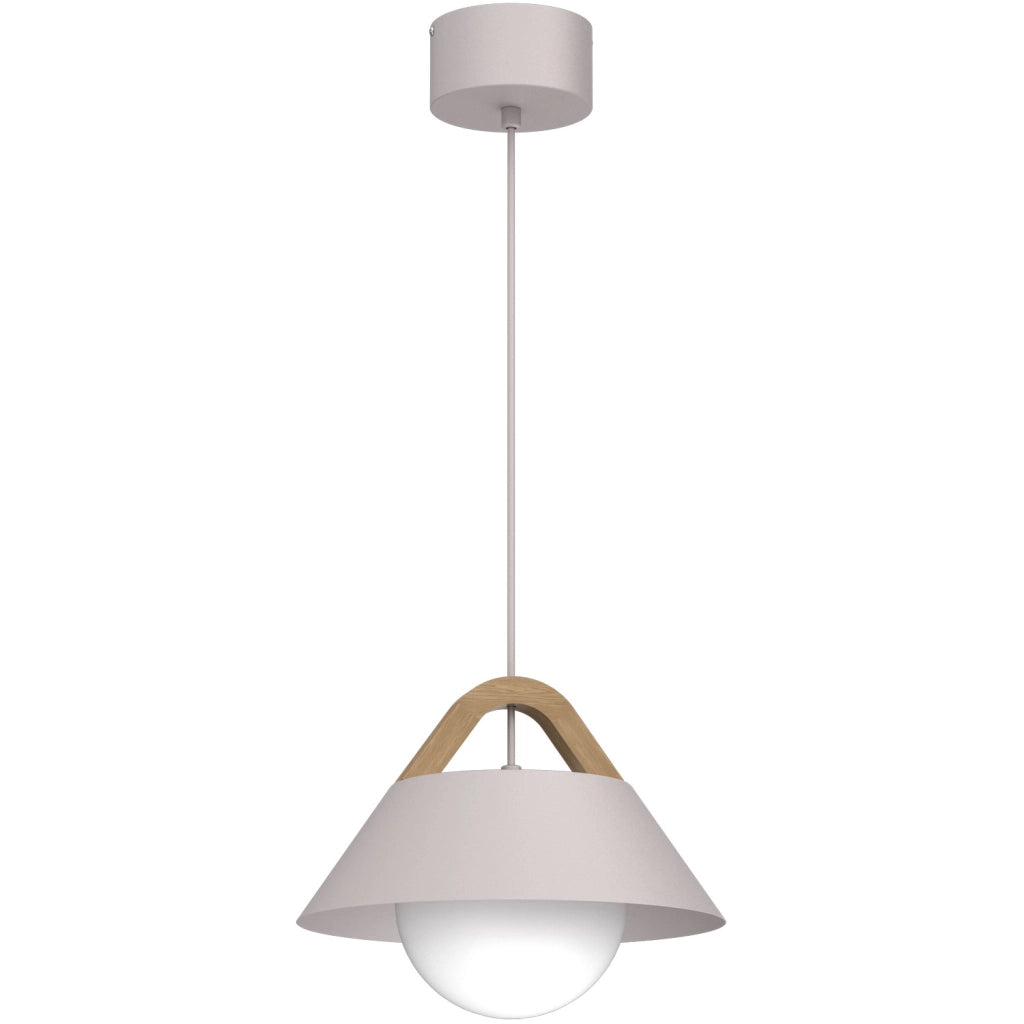 Lampada sospesa Funda 1xE27 cashmere legno Luminex