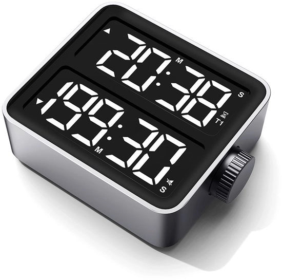 Timer a doppia LED, contatore, orologio digitale, timer per studenti e bambini, 1 pezzo