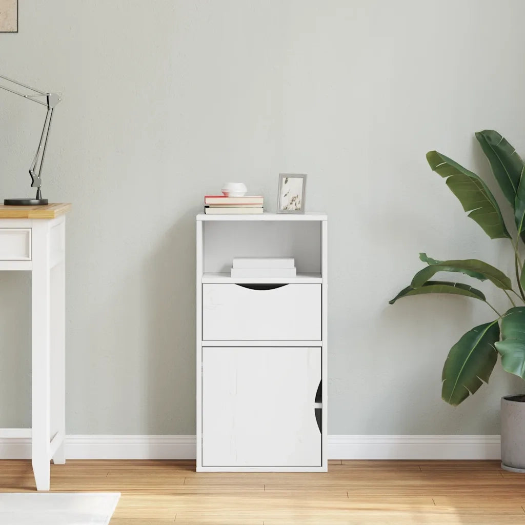 Armadietto Laterale con Cassetto ODDA Bianco 40x24x79 cm 4103600
