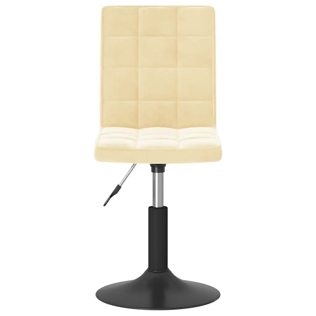 Sedie da Pranzo Girevoli 4 pz Crema in Velluto 3089288