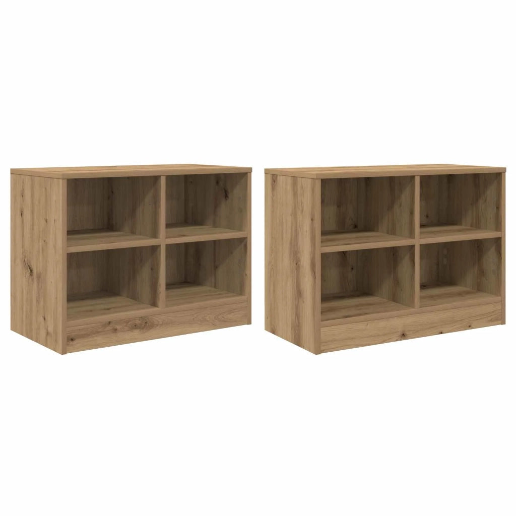 Armadietto per letto 2 pz Rovere Artigianale 66 x 33 x 48 cm CFW4324178