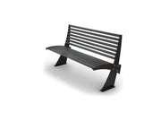 Panca Shogun 551 metallo zincato schienale verniciata 150x60x85h colori vari - Grigio micaceo