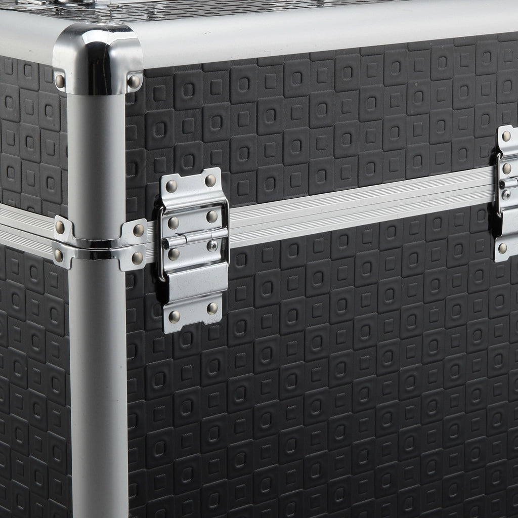 Valigia trucco con manico telescopico regolabile ¨C zephmum ¨C 34x24x52 cm, nero