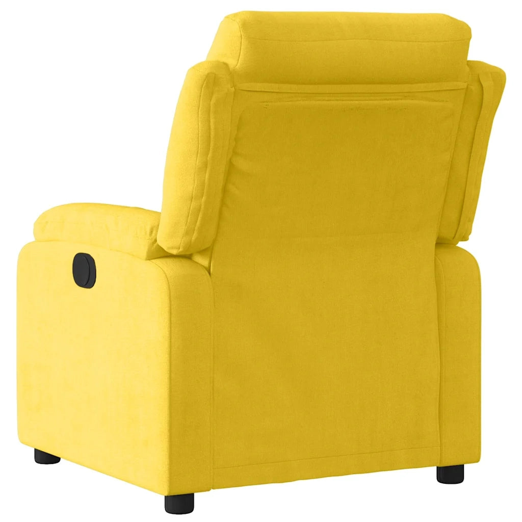 Divano Sedia-Poltrona Reclinabile Elettrica Gialla in Velluto 308438