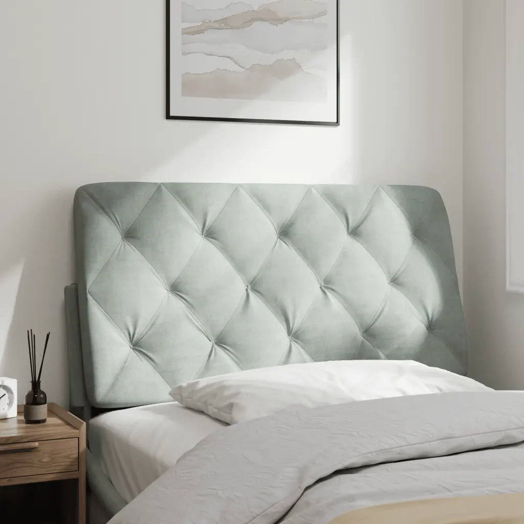Cuscino Testiera Grigio Chiaro 100 cm in Velluto 374714