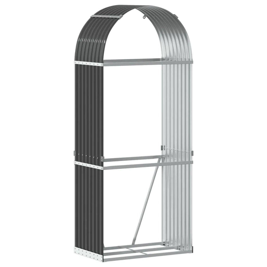 Portalegna 80 x 45 x 190 cm acciaio zincato antracite 02_0043786