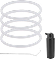 Anello di sigillatura in silicone - 4 pezzi - Adatto per biberon largo - 5,8 cm - BPA libero - Impermeabilizzazione in silicone