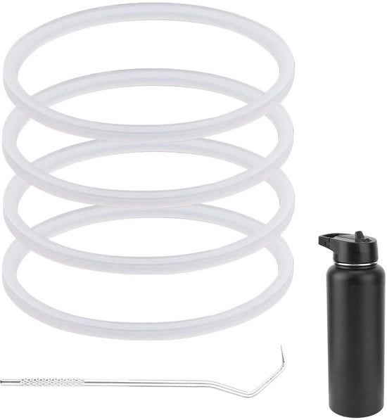 Anello di sigillatura in silicone - 4 pezzi - Adatto per biberon largo - 5,8 cm - BPA libero - Impermeabilizzazione in silicone