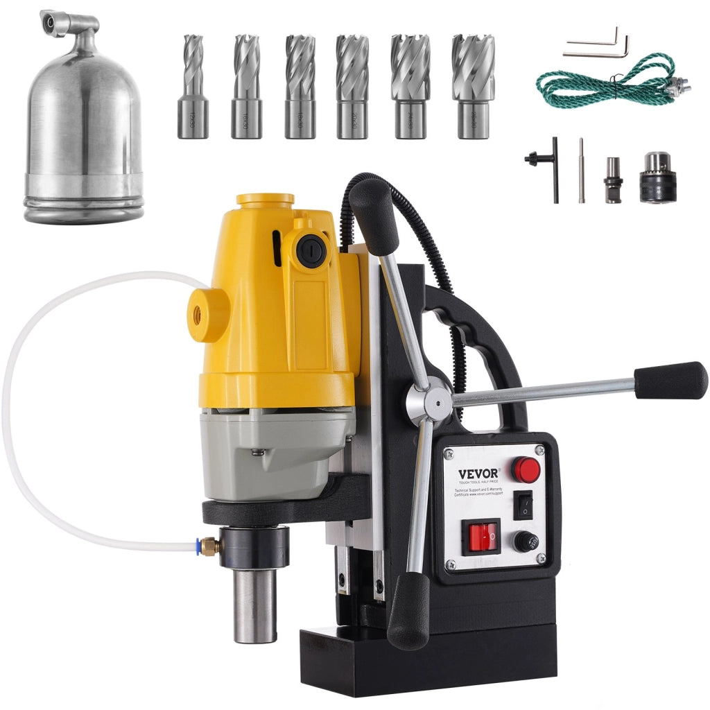 MD40 Trapano a Colonna Magnetico 1100W Diametro Foro 40mm Forza Magnetica 12000N 220V per Officina e Fai da Te