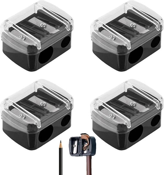 Set di 4 smerigli per matite da make-up con diverse misure, adatto per matite per sopracciglia, matite per occhi e matite per labbra.