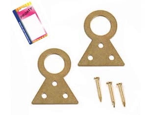 ATTACCAGLIE FISSE OTTONATE IN BLISTER- - n.1 in bl.16 pz. - 12 blister