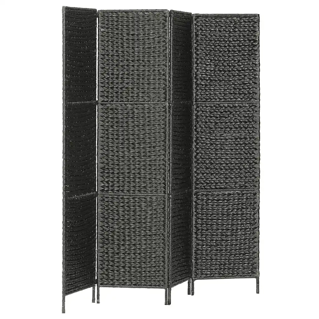 Divisorio Ambienti | Divider per stanze | Paravento a 4 Pannelli Nero154x160 cm in Giacinto d'Acqua