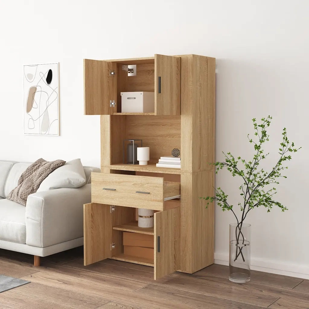 Credenza | Madia | Buffet da pranzo | Armadio da pranzo Rovere Sonoma in Legno Multistrato
