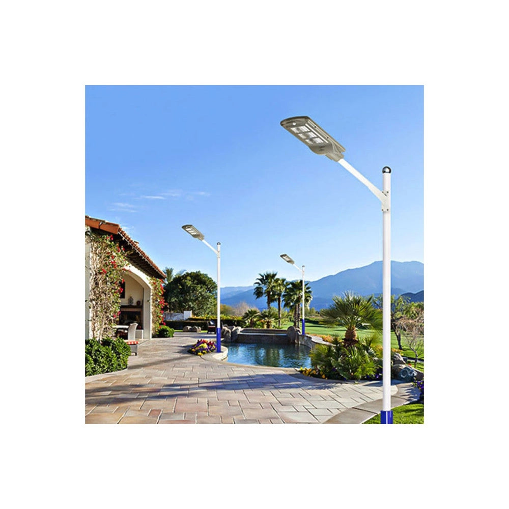 Trade Shop - Lampione Stradale Led 120 W Pannello Solare Fotovoltaico Con Telecomando Luce -