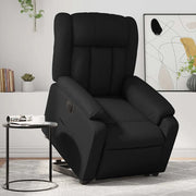 Poltrona Alzapersona Reclinabile Elettrica Nera in Similpelle 3205278