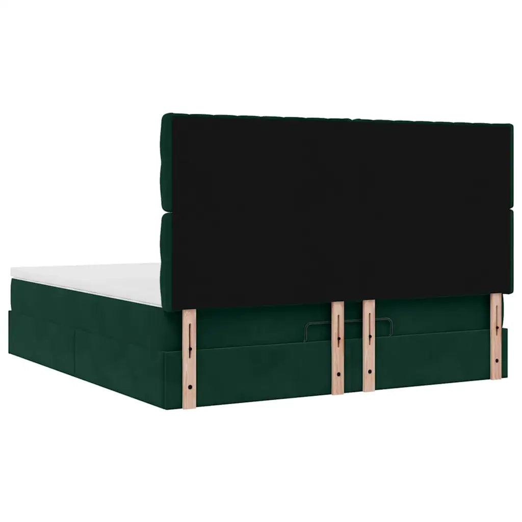 Struttura Letto Pouf con Materassi 160x200 cm Velluto 3314405
