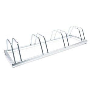 Rastrelliera per 4 biciclette 124x39,5x19,5 cm acciaio zincato Porta bici