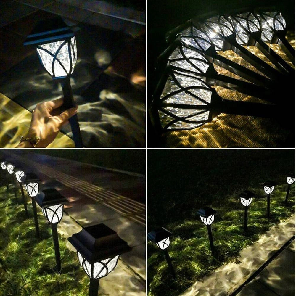 Trade Shop - 6 Pz Lampada 1 Led Con Pannello Solare Da Giardino Picchetto Esterno Te-b0155 -