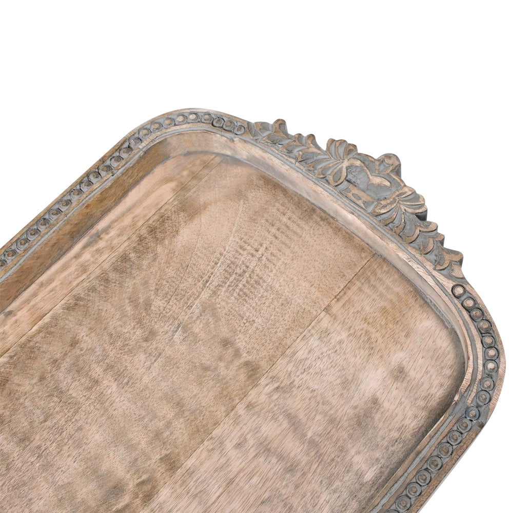 Vassoio di servizio decorativo elegante Supporto per torte Supporto per pasticceria Display Legno di mango Marrone chiaro