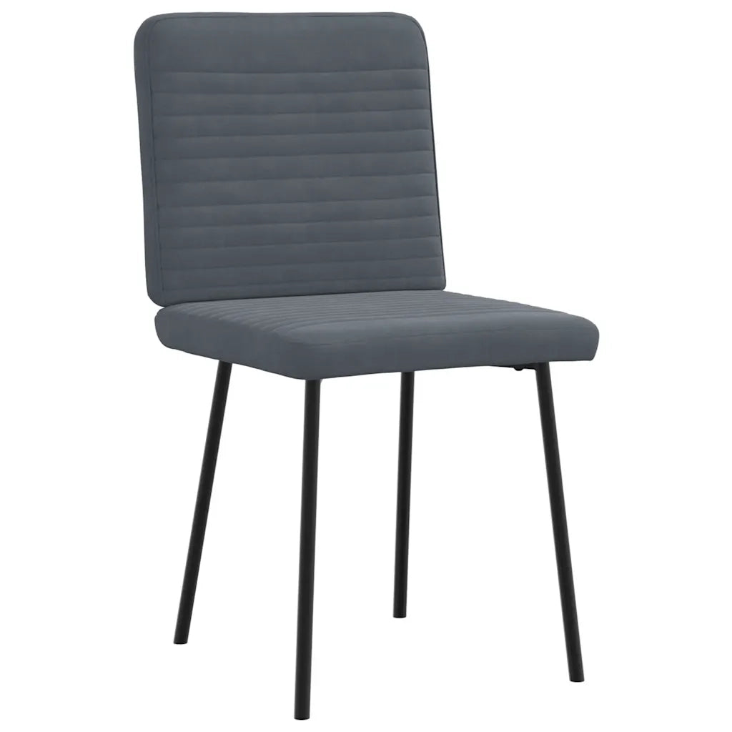 Sedie da Pranzo 2 pz Grigio Scuro in Velluto 4101134