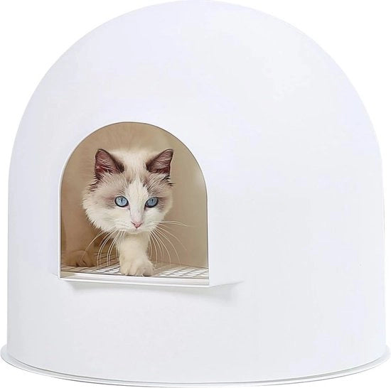 Gigantesca Scatola per Gatti in Plastica - Resistente ai Cani e Design Minimalista Moderno
