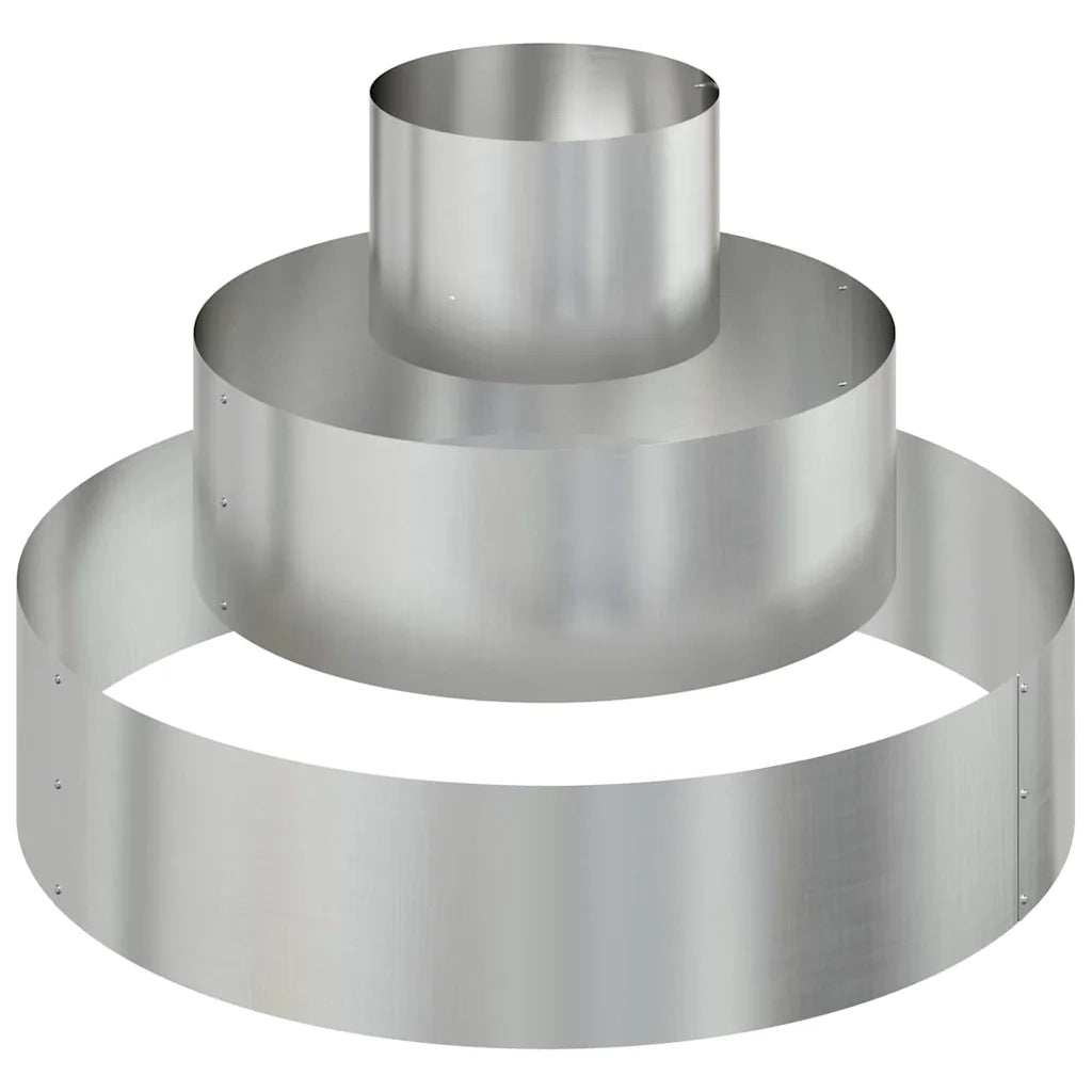 Vaso da giardino Argento 90 x 90 x 20 cm Acciaio zincato 873653