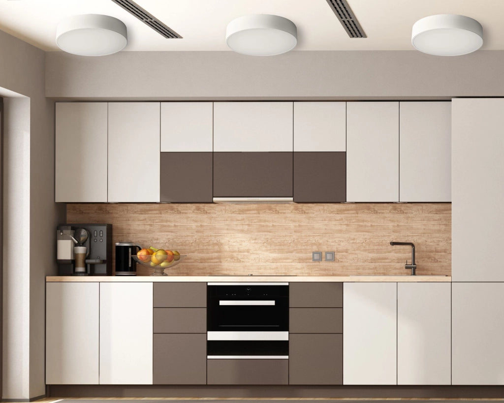 Lampada Plafoniere 40cm Rotonda Nero Da Soffitto APP642-4C