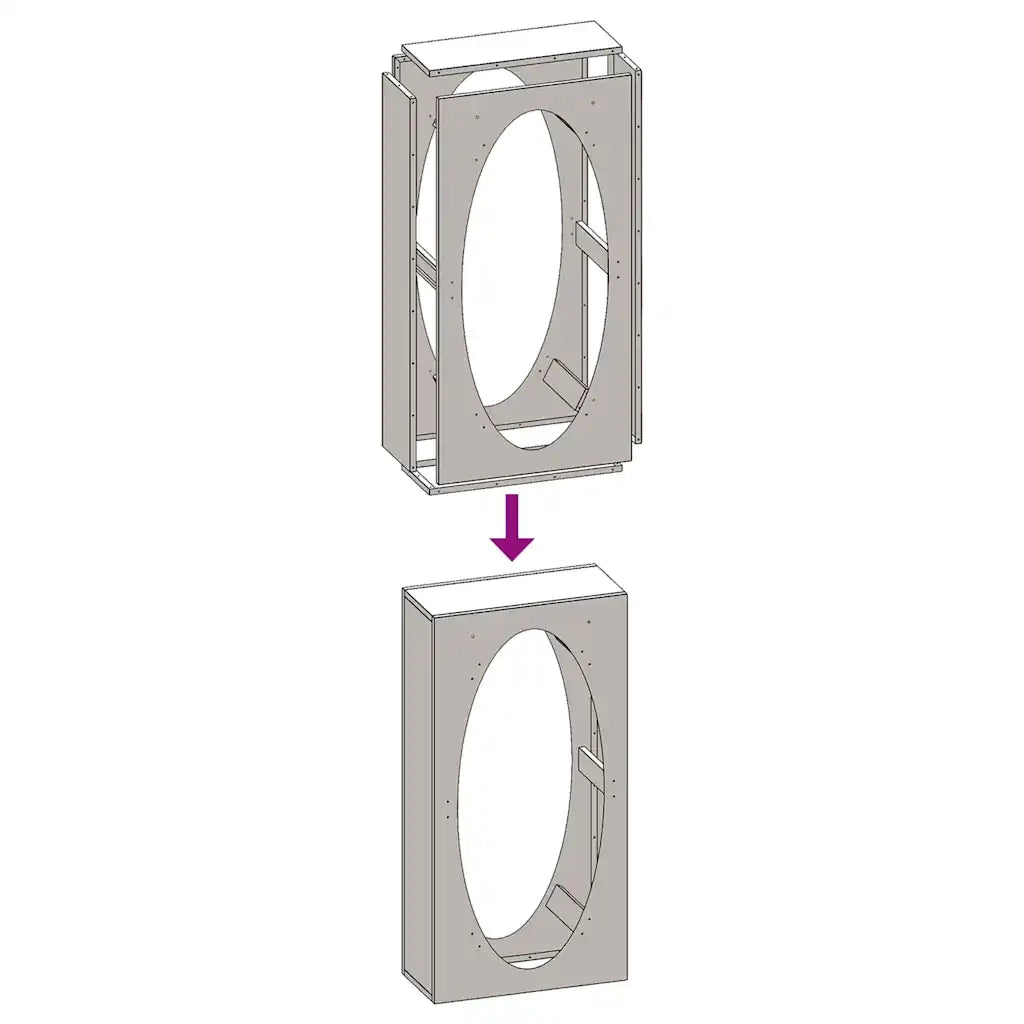 Rastrelliera per Legna da Ardere Antracite 50x23x100 cm CFW7680776