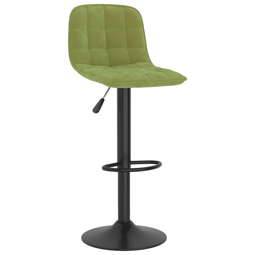 Sgabelli da Bar 2 pz Verde Chiaro in Velluto 333993