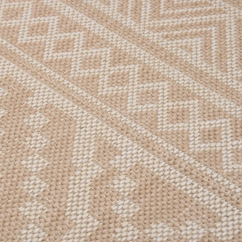 Tappeto da Esterni a Tessitura Piatta 80x250 cm Strisce Marroni