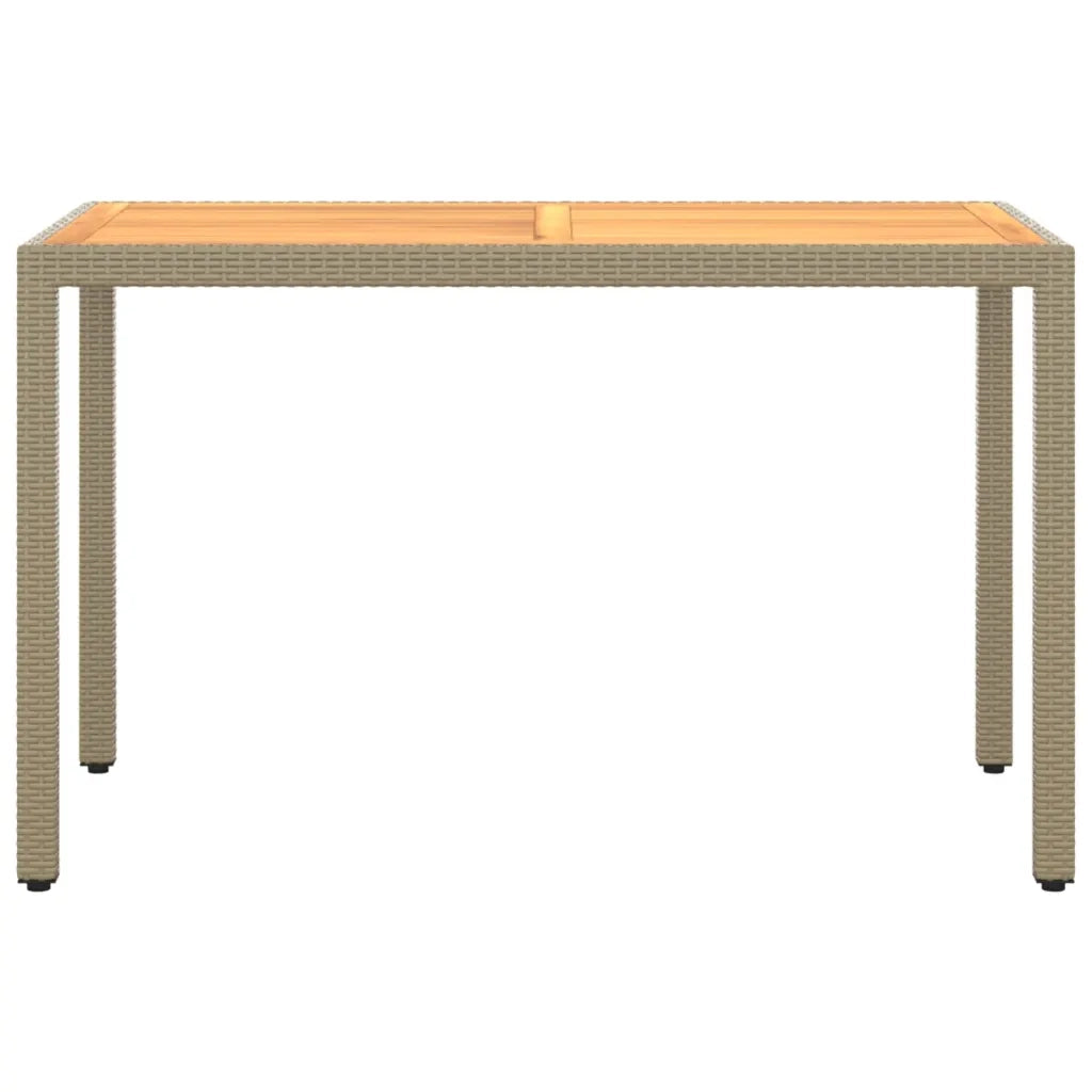 Set da Pranzo per Giardino 3 pz con Cuscini in Polyrattan Beige cod mxl 57187