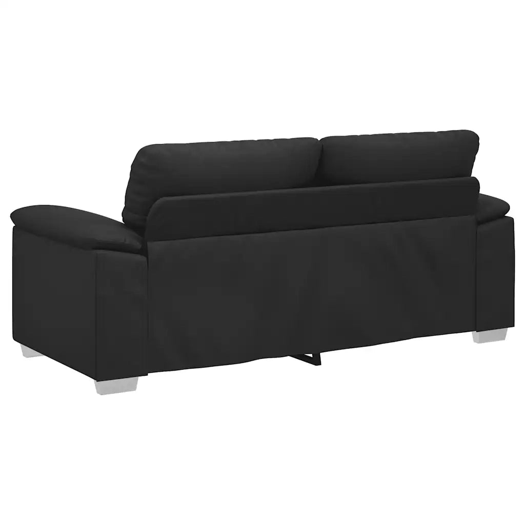 Divano a 2 posti nero 180x81x84 cm in similpelle 4105343