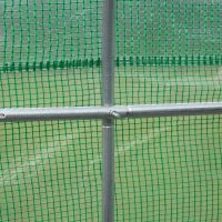 Serra da Giardino 3.5 x 3 x 2m con Tetto Spiovente in PE, Porta e 6 Finestre, Verde