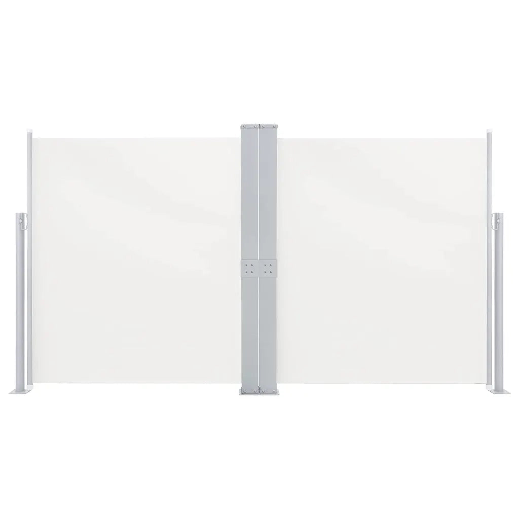 Tenda da Sole Due Lati Retrattile per Patio 170x600 cm Crema 48467