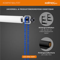 Walimex sfondo expan + catena e peso, blu