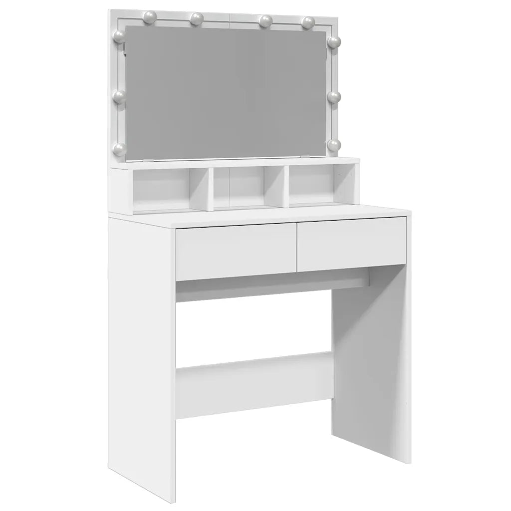Toeletta con LED Bianca 80x41x134,5 cm