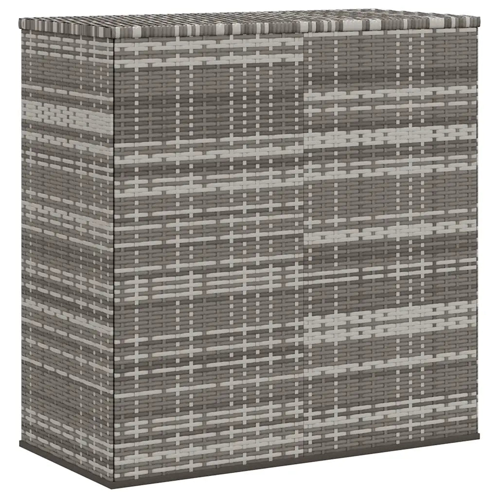 Contenitore da Giardino in Rattan PE 100x49x103,5 cm Grigio cod mxl 78457