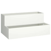 Vaso da Giardino-Fioriera da Giardino Bianco 100 x 60 x 45 cm Acciaio